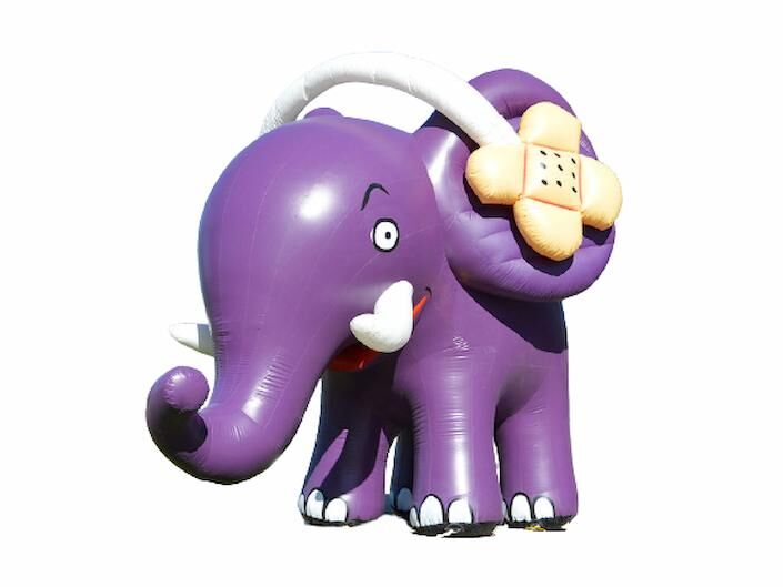 Maatwerk product vergroting van Olifant op aanvraag gemaakt